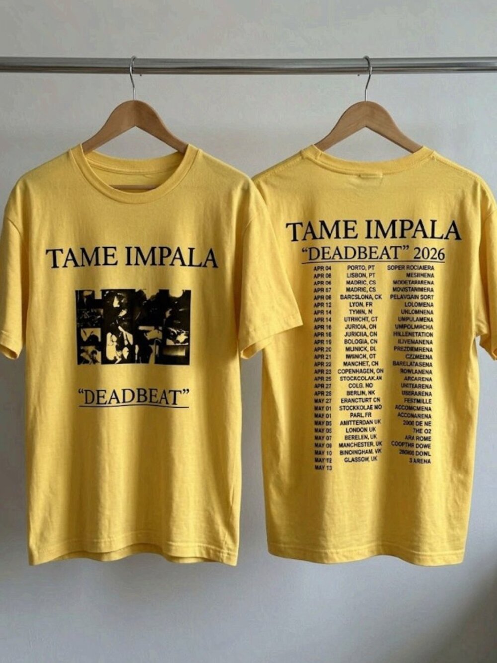 Tame Impala Deadbeat Archive 2026 Tour T-Shirt Reprint